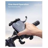 Lamicall Bike Phone Holder, Motorcycle Mount - Motorcycle Phone Holder, Handlebar Cell Phone Clamp, Scooter Phone Clip Gifts for iPhone 17 Air Pro Max, 16 15 Plus, S20, 4.7 to 6.8 Smartphones