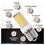 BlueStars 6 Packs 5W E17 LED Bulb 8206232A Dimmable LED Light Bulbs, 6000K Cold Daylight, 40W Equivalent, 75V-130V, 400 lumens for Refrigerator Microwave and Range Hood