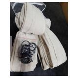 Linen Pinch Pleated Curtains 84 Inches Long for Living Room, Neutral Light Filtering Pleat Drapes Textured Thick Memory Trained Semi-Sheer Window Curtain with Hooks for Bedroom Farmhouse, 2 Panels