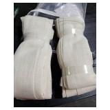 Linen Pinch Pleated Curtains 84 Inches Long for Living Room, Neutral Light Filtering Pleat Drapes Textured Thick Memory Trained Semi-Sheer Window Curtain with Hooks for Bedroom Farmhouse, 2 Panels