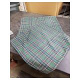 AQOTHES Pack of 2 Christmas Plaid Decorative Throw Pillow Covers Scottish Tartan Cushion Case for Farmhouse Home Holiday Decor Green and Blue, 20 x 20 Inches