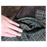 AQOTHES Pack of 2 Christmas Plaid Decorative Throw Pillow Covers Scottish Tartan Cushion Case for Farmhouse Home Holiday Decor Green and Blue, 20 x 20 Inches