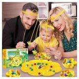 QSXVTR Magnetic Bee Catcher Game - Outdoor Backyard Fun for Kids Games & Family, Adjustable Headband/Family Party Travel Games for Indoor, (2-4 Players)