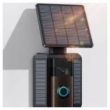 NANW Solar Charger Compatible for Ring Video Doorbell (2020 Release) - Micro-USB Port Charging, Efficient Solar Panel Mount, Adjustable Solar Charger for Doorbell Camera