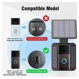NANW Solar Charger Compatible for Ring Video Doorbell (2020 Release) - Micro-USB Port Charging, Efficient Solar Panel Mount, Adjustable Solar Charger for Doorbell Camera