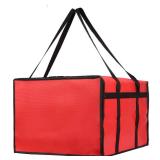 Bodaon Insulated Pizza Delivery Bag, 20 x 20 x 14 Pizza Warmer Bags for Carry Hot, Rideshare Delivery Bag, Food Warmers for Parties, Pizza Carrier for Commercial Drivers, Red, 1-Pack