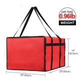 Bodaon Insulated Pizza Delivery Bag, 20 x 20 x 14 Pizza Warmer Bags for Carry Hot, Rideshare Delivery Bag, Food Warmers for Parties, Pizza Carrier for Commercial Drivers, Red, 1-Pack