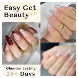 UNA GELLA Gel Nail Tips Almond Shape: 504pcs Medium Almond Nail Tips Half Cover Upgrade Soft Gel Matte Design for DIY Press On Nails Acrylic False Nails Tips 12 Sizes