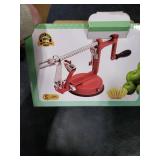 Apple Peeler Corer, Long lasting Chrome Cast Magnesium Alloy Apple Peeler Slicer Corer with Stainless Steel Blades and Powerful Suction Base for Apples and Potato(White)
