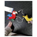 Happy Yappers: Birds 2 Pack - Oriole & Red Parrot - Slap Bracelet Interactive Plush Toy Birds, They Chat-Sing-Mimic Each Other, Flap Wings, Kids 3+