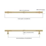 Asidrama 10 Pack 10 Inch(254mm) Champagne Bronze Cabinet pulls Kitchen Cabinet Handles, Cabinet Pulls Kitchen Cabinet Hardware for Cupboard Drawer Pulls