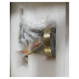 fansimone 18.9 Solid Brass Wall Sconce with Ribbed Groove Glass Tube - Gold Wall lamp Includes Bulbs - Modern Brushed Copper Wall Sconces for Bathroom, Living Room, Hallway, Staircase, Mirror