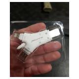SD Card Reader for iPhone/ipad/Android/Mac/Computer/Camera,4 in1 Micro SD Card Reader Trail Camera Viewer, Portable Memory Card Reader SD Card Adapter for SD and TF Cards(White)