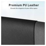 Aothia Non-Slip Waterproof PU Leather Desk Pad Protector for Mouse, Writing Desk, Office, Home, Laptop Blotter, 23.6 x 13.7, Black