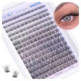 Natural Lash Clusters Wispy Cluster Eyelash Extensions 168pcs Individual Lashes 8-16mm C-Curly DIY Lash Extension Natural Look Soft Thin Band Cluster Lashes by ALICE