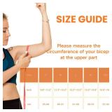 CUAPVPA Bicep Compression Sleeve 1 Pair,Bicep Tendonitis Brace Triceps Pain Upper Arm Support (GOLD, XX-Large)
