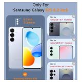 FNTCASE for Samsung Galaxy S25 Case: Dual Layer Heavy Duty Cell Phone Protective Cover Shockproof Rugged with Non-Slip Textured - Military Drop Protection Bumper Tough - 2025, 6.2 inch (Green)