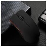 Guiheng Ergonomic Wired Mouse - USB Computer Mouse for Right or Left Hand, Durable Clicks for PC, Laptop, Desktop, Chromebook, Notebook, Mac (Black)
