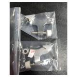 KOVOSCH 2 Pack Hinge Pin Door Stopper Brushed Satin Nickel - Adjustable Heavy Duty Hinge Pin Door Stop with White Rubber Bumper Tips