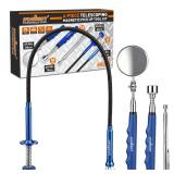HORUSDY 4PCS Telescoping Magnetic Pick Up Tool Kit, Magnetic Sweepers Set with 360° Inspection Mirror, 2 Telescoping Magnetic Pickup Tools (5 25.6/6.9-29.5 in)