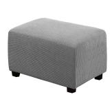 H.VERSAILTEX Ottoman Cover Slipcover Rectangle Fit Length 29-34 Footrest Sofa Slipcovers Stool Cover Footstool Protector Covers Feature Stretch Thick Soft Jacquard Fabric Removable Washable - Dove