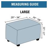 H.VERSAILTEX Ottoman Cover Slipcover Rectangle Fit Length 29-34 Footrest Sofa Slipcovers Stool Cover Footstool Protector Covers Feature Stretch Thick Soft Jacquard Fabric Removable Washable - Dove