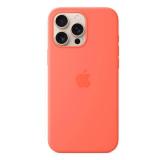 Apple iPhone 16 Pro Max Silicone Case with MagSafe and Camera Control: Lightweight Phone Case, Wireless Charging Compatible, Smooth Matte Finish; Tangerine