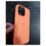 Apple iPhone 16 Pro Max Silicone Case with MagSafe and Camera Control: Lightweight Phone Case, Wireless Charging Compatible, Smooth Matte Finish; Tangerine