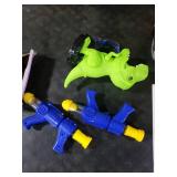 NIPLOOOW Dinosaur Shooting Toys for Kids 3-5 Years, Movable Target Shooting Games with 2 Air Pump Launcher, Interactive Competition Game Gift for Boys and Girls Ages 3 4 5 6 7 8 Years Old