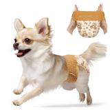 Dono Disposable Dog Diapers Female-60PCS, Pull it Up Doggie Diapers for Female Dogs with 360° Stretchy Waist, Doggy Diapers for Dog in Heat Period, Super Absorbent Leak-Proof Puppy Diapers, XS