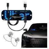 DLIOJHL USB LED Light Sign for Drivers, Windshield Taxi Light Sign with Display, Suitable for Sedans, SUVs, and Cars, Easy Suction Cup Installation, USB Type-A Switch Cable blue
