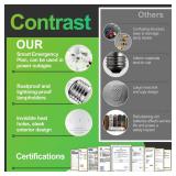 DEBAOBULB 6 Pack Rechargeable Emergency Light Bulbs, Battery Powered LED Light Bulb 6000K Daylight E26 120 Volt 9W 60W Equivalent with 1200mAh for Home Power Outage Camping Hurricane