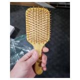 Meanplan Bride Hair Brush White Acrylic Rhinestone Bride Wedding Comb Wooden Bamboo Hair Brush Gift for Women Bachelorette Party Decorations Bridesmaid Gift Bridal Shower Wedding