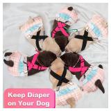 Nuanchu 2 Pieces Dog Suspenders for Diapers Female Male Keeper Suspender Diaper Canine Belly Bands Harness on Your Pet for Dog Skirt and Dress for Small Medium and Large(M)