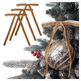 Ribbli Copper Velvet Christmas Tree Bows 24 Pcs Khaki Vintage Wreath Ribbon Bows for Door Garland Home Decor - 5 x 7 Inch, 3/8 Inch Wide