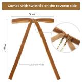 Ribbli Copper Velvet Christmas Tree Bows 24 Pcs Khaki Vintage Wreath Ribbon Bows for Door Garland Home Decor - 5 x 7 Inch, 3/8 Inch Wide