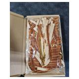 Ribbli Copper Velvet Christmas Tree Bows 24 Pcs Khaki Vintage Wreath Ribbon Bows for Door Garland Home Decor - 5 x 7 Inch, 3/8 Inch Wide