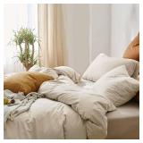 ETDIFFE Beige Comforter Set King Size, 3 Piece Soft Light Khaki Modern Bedding Set, Lightweight All Season Microfiber Down Alternative Bed Comforter with 2 Pillow Shams for Women Men