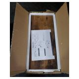 QEEIG Bathroom Floating Shelves for Wall - 15.7 Wall Mounted Shelf Over Toilet Farmhouse Home Decor Display Bookshelf Small 15.7 x 6.7 inch Set of 2, Rustic Brown (008-40BN)