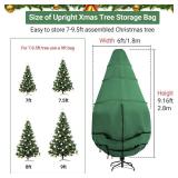 FAMIROSA Upright Christmas Tree Storage Bag 9ft, Pop up and Foldable Metal Structure Xmas Tree Bags for Storage Assembled Artificial Trees, Holiday Tree Cover with Quick Release Straps Buckle, Green