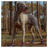 SGSPET Dog Shoes for Large Dogs, Medium Dog Boots & Paw Protectors for Hardwood Floors, Outdoor Dog Booties for Hot Pavement Winter Snow Hiking, Waterproof Dog Shoes with Reflective (Red, 6# (L))