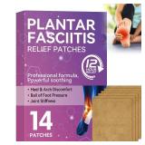 Plantar Fasciitis Relief, Natural Heel Discomfort Relief for Plantar Fasciitis, 12 Hour Maximum Strength Deep Hot, Soothing of Joint Soreness for Heel Discomfort 12 Patches