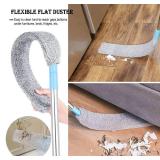 Retractable Gap Dust Cleaner Under Appliance Microfiber Duster Dust Brush with Extension Pole (36 to 49 inches) Cleaning Duster for Bed High Ceilings Furniture Bottom Household Gap Duster Gray