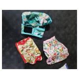 Leekalos Reusable Washable Dog Diapers Female (3 Pack) - Highly Absorbent Doggie Diapers - Size Adjustable Puppy Diapers for Dog Period Panties (Medium, Flora)