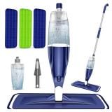 Microfiber Spray Mop for Floors Cleaning: Wet Dry Hardwood Floor Mops with 3 Washable Reusable Pads for Swiffer Powermop - Flat Mop with Sprayer for Tile Wood Laminate Vinyl Marble