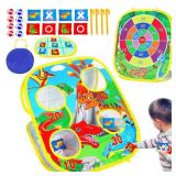 3 in 1 Bean Bag Toss Game for Kids, Toddler Toys for 2 3 4 5 Year Old Boys Girls Christmas Birthday Gifts, Dinosaur Cornhole Party Carnival Games Backyard Outdoor Outside Toys Ages 1-3 2-4 4-8 Easter