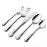 KINGSTONE Silverware Set, 60-piece 18/10 Stainless Steel Flatware Set Cutlery Set for 12, for Kitchen, Home, Wedding, Party, Mirror Polished and Dishwasher Safe, Featured Gifts