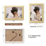 Heimlove 5x7 Picture Frame Set of 5,Gold Photo Frames Display 5x7 Pictures,Picture Frames 5x7 Wall Gallery Collage Tabletop or Wall Mount,Poster Frame Display for Certificate Document