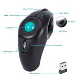 welspo Wireless USB Handheld Finger Trackball Mouse with Laser Pointer