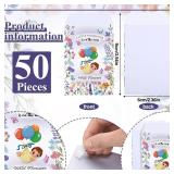 ForraFun 50 Sets Baby Shower Seed Packet a Little Wildflower is on The Way Party Favor Seed Packets White Flowerpot Thank You Tags and Organza Bags for Wildflower Baby Shower